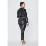 Multi colored sequin jogger set- MUST HAVE!