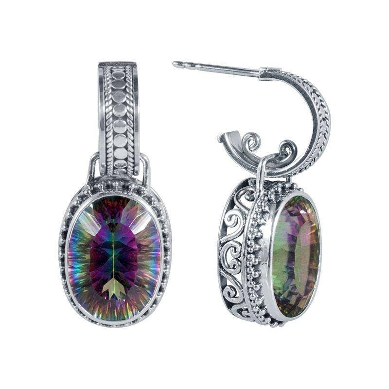 SE-8206-MT Sterling Silver Earring With Gemstone