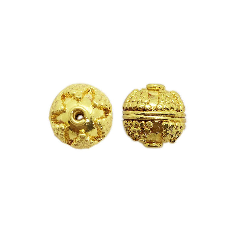 BG-384 18K Gold Overlay Bali Bead