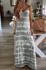 Tie Dye Spaghetti Straps Maxi Dress