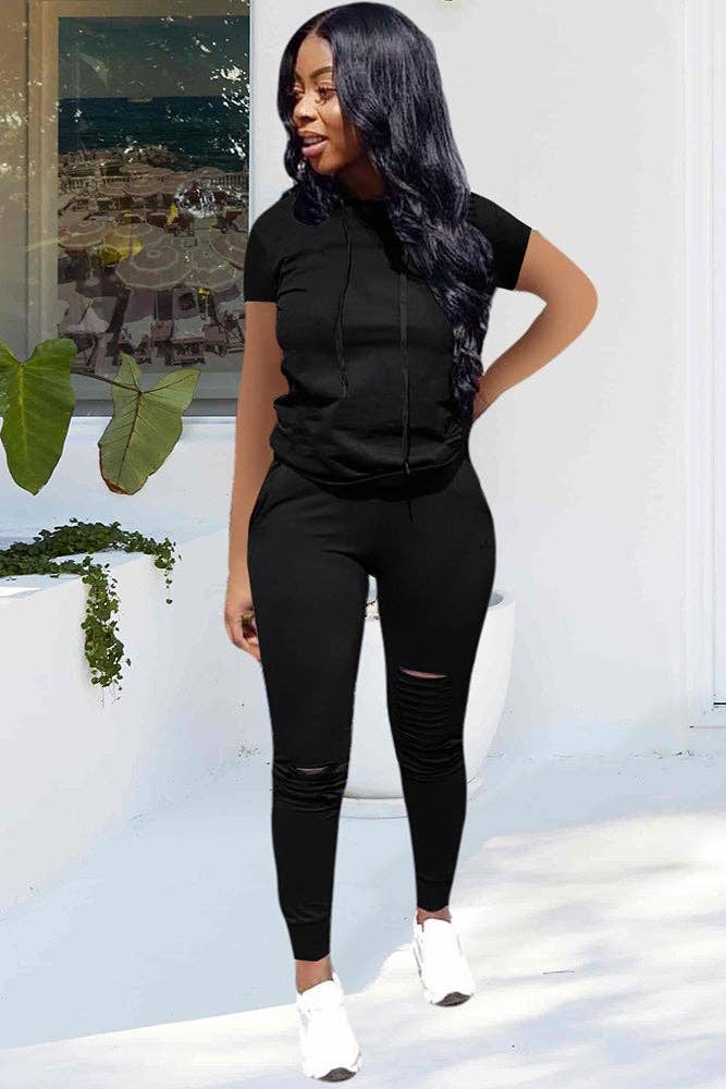 Women's Short Sleeve Tracksuit 2-Piece