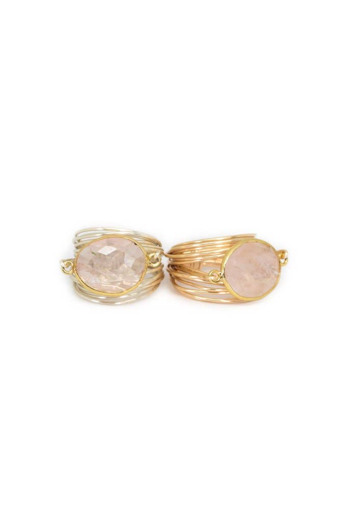 SALE The Torrey Ring in Rose quartz